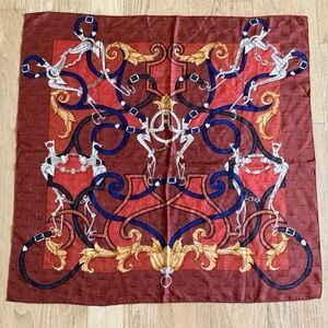Hermes Vintage L'Instruction du Roy Jacquard 100% Silk Scarf, Very Rare!